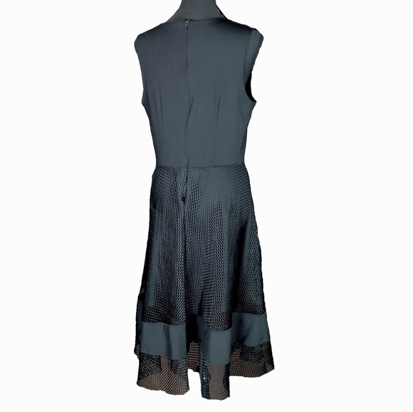 COPY - Whimsigoth midi length netted two layered black dress women's size large - Picture 4 of 16